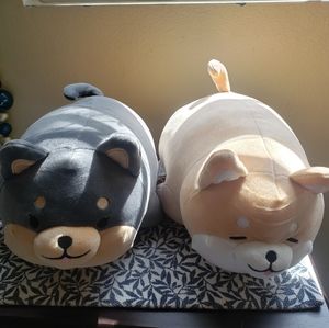 NWOT, Two Shiba Inu Dog Plush, 15 inches long
